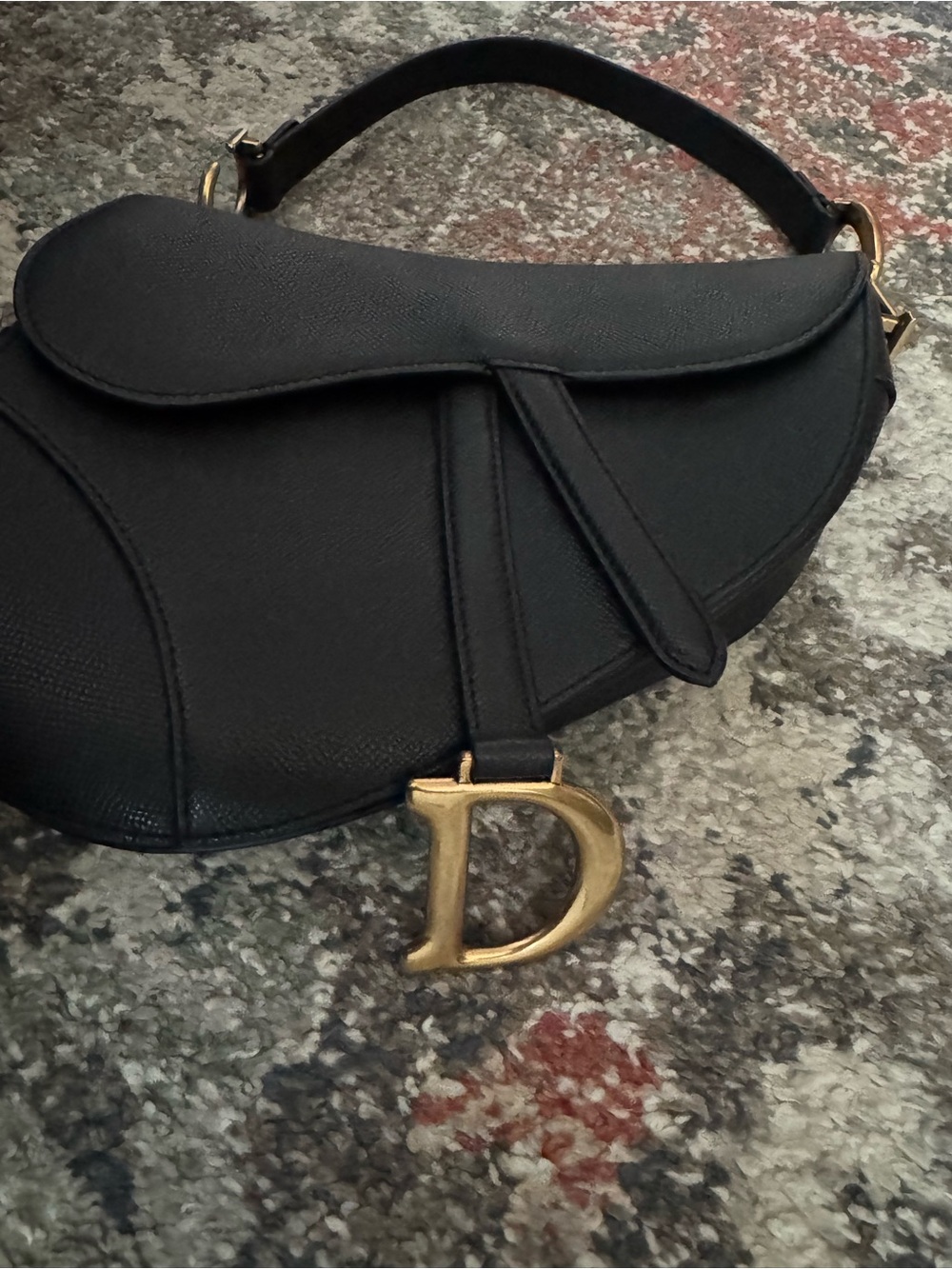 Saddle Bag with Gold 'D' Charm - Picture 3 of 11